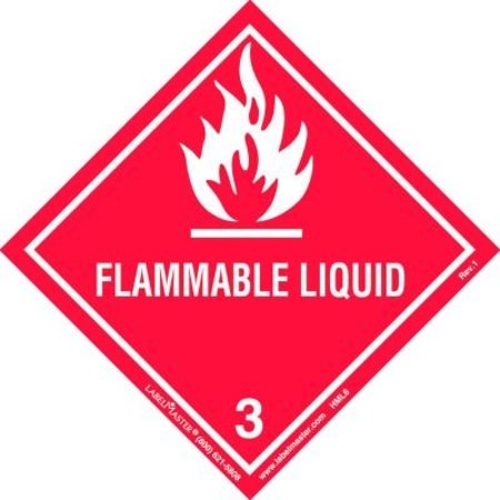AMERICAN LABELMARK CO LabelMaster® HML6 Flammable Liquid Label, Worded, Paper, 500/Roll HML6